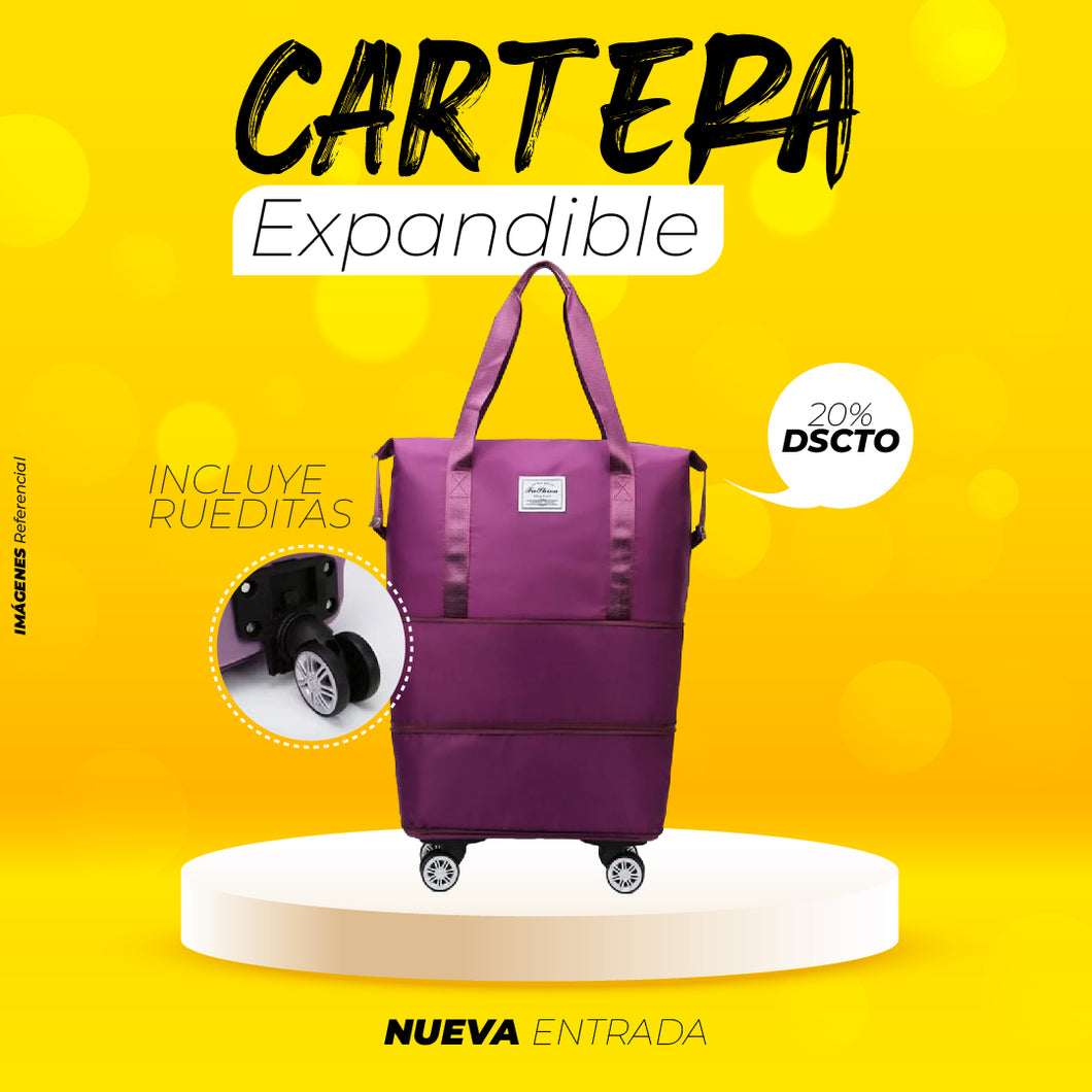 Bolso expandible 3 en 1 con ruedas